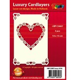 KARTEN und Zubehör / Cards Luxe oplegkaart 1Set met 3 kaarten, 10 x 15 cm