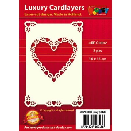 KARTEN und Zubehör / Cards couche carte de luxe 1Régler avec 3 cartes, 10 x 15 cm