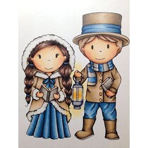 timbre en caoutchouc de 9,5 cm, les couples Nostalgie