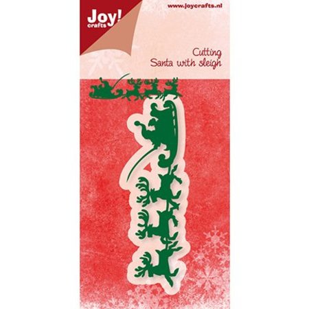Joy!Crafts und JM Creation Joy Crafts, presning og prægning mappe, Santa Claus med Schlitte
