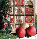 Objekten zum Dekorieren / objects for decorating coffret 3D Advent Calendar + 2 Pochoirs