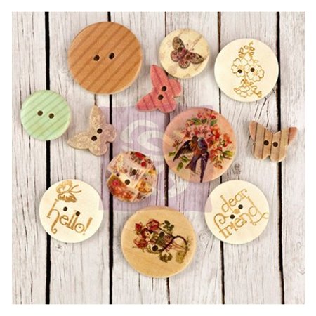 Prima Marketing und Petaloo Fairy Rhymes, 12 holze buttons