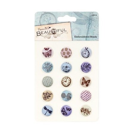 Embellishments / Verzierungen Broderte Brads, "Beautiful"