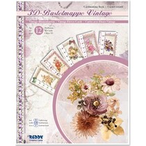 3D Bastelmappe, für 16 Vintage Karte