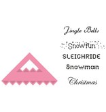 Marianne Design Embossing en snijmat hoek + Tekst Stempel