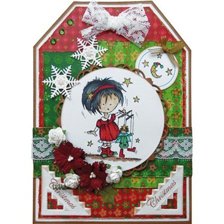 Marianne Design Prægning og skæremåtte hjørne + Tekst Stempel