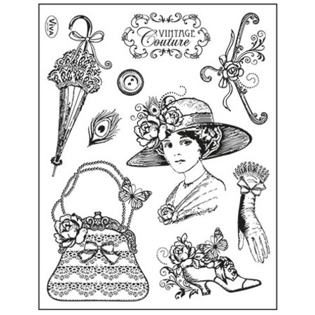 Viva Dekor und My paperworld Clear stempels, Vintage Couture