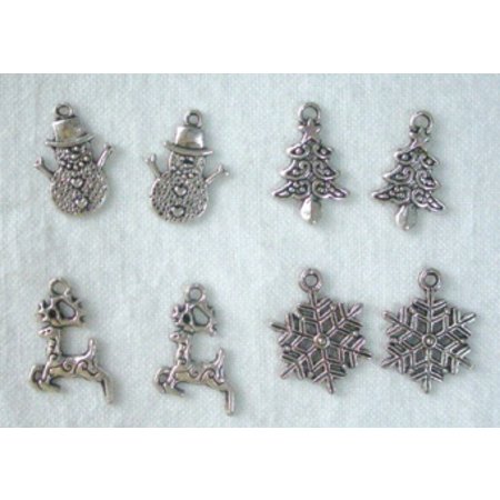 Embellishments / Verzierungen Metall - Charms 4x2 st. Winter