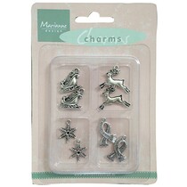 Metal - Charms 4x2 st. Vinter