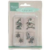 Metall - Charms 4x2 st. Winter