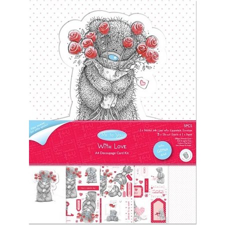 Me to You Craft Kit voor A4 Glitter Card From Me To You "With Love"