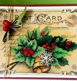 JUSTRITE AUS AMERIKA Justrite Postal de Navidad Cling Antecedentes sello