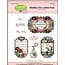 JUSTRITE AUS AMERIKA Justrite Shabby Chic étiquette Cling Stamp Set