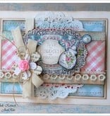 JUSTRITE AUS AMERIKA Justrite Shabby Chic étiquette Cling Stamp Set