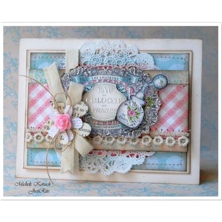 JUSTRITE AUS AMERIKA Justrite elegante lamentable etiqueta Cling Stamp Set