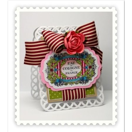 JUSTRITE AUS AMERIKA Justrite Shabby Chic étiquette Cling Stamp Set