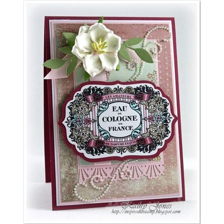 JUSTRITE AUS AMERIKA Justrite Shabby Chic étiquette Cling Stamp Set