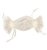 BASTELZUBEHÖR / CRAFT ACCESSORIES Sacchetto di organza, 14x8cm, SB-Btl 4Stück, avorio