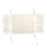 BASTELZUBEHÖR / CRAFT ACCESSORIES Sacchetto di organza, 14x8cm, SB-Btl 4Stück, avorio