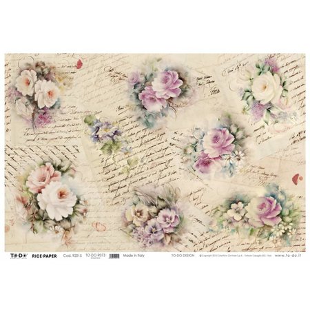 DECOUPAGE AND ACCESSOIRES Blødt papir 50x70cm - Romantik