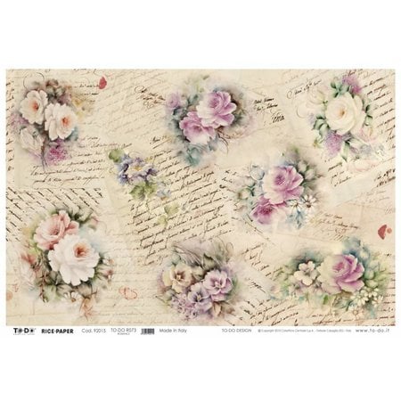 DECOUPAGE AND ACCESSOIRES Carta morbida 50x70cm - Romance