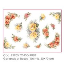 Mykt papir 50x70cm - Kranser av Roses