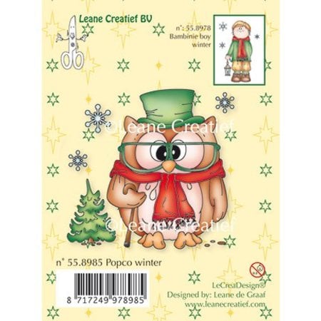 Leane Creatief - Lea'bilities Mini gjennomsiktige stempler, Stempel - Popco vinter