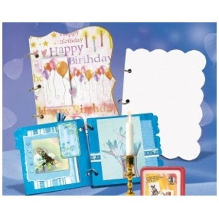 Scrapbooking ... Blanco mini-álbum, "passe-partout", 800 gr / m², 6 hojas