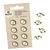 Embellishments / Verzierungen Brads, halve perler, Ø 8 mm 12 stk, hvid