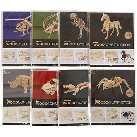Objekten zum Dekorieren / objects for decorating Quebra-cabeças 3D, dinossauros, 33x8x23 madeira CxLxA cm