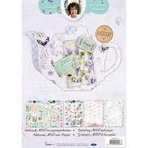 Card kit MDF Pakket incl.papier - tea pot Janneke Brinkman