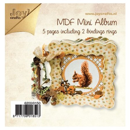 Joy!Crafts und JM Creation Artigianato Kit MDF, MDF libro 4x più densa / 1x open frame