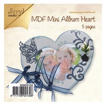Bastelset MDF, mini album Herz