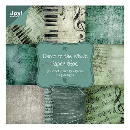 Joy!Crafts und JM Creation Papir blok, 15x15cm - Dans til musik