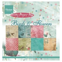 Marianne Design, Jolis Papiers - 15,2 x 15,2 cm - Oiseaux et fleurs