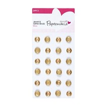 Paper Mania, glitter brads, goud