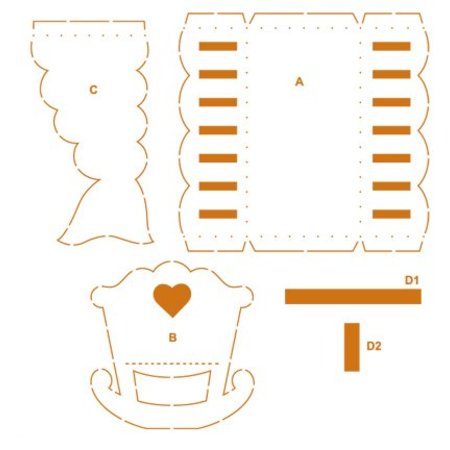 Dekoration Schachtel Gestalten / Boxe ... Packaging template stroller