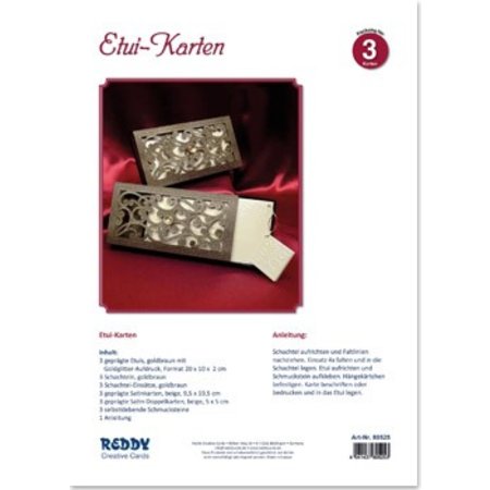 BASTELSETS / CRAFT KITS: Card kit voor 3 nobele Etuikarten met instructies