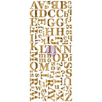 Wood Veneer Alphabets Dark, holzes Alfabet