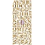 Prima Marketing und Petaloo Alfabeto di legno impiallacciatura scuro, alfabeto in legno, 106 pezzi