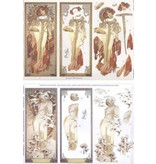 BILDER / PICTURES: Studio Light, Staf Wesenbeek, Willem Haenraets Die cut ark: "Art Nouveau" med forskjellige bilder - bare fem tilgjengelig!