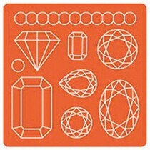 Mod Podge, pierres précieuses Mold Mod, 95 x 95 mm, 9 Designs