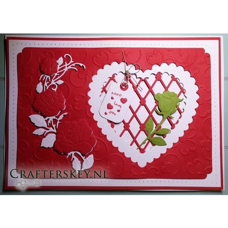 Yvonne Creations Ponsen en embossing sjablonen: vakwerkframe