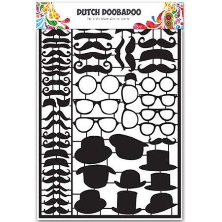 Dutch DooBaDoo Korttype - Hollandsk Paper Art Sort overskæg