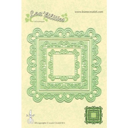 Leane Creatief - Lea'bilities Estampagem e gravação estênceis, estêncil Múltiplos, Frames retângulo