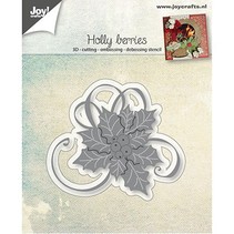 Stamping template: Holly with berries