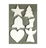 Objekten zum Dekorieren / objects for decorating 6 Christmas motifs in the Styrofoam