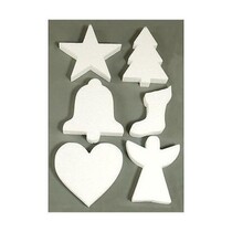 6 Christmas motifs in the Styrofoam