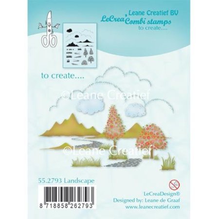 Leane Creatief - Lea'bilities Transparante Stamp: Scène van de herfst, Kasteel