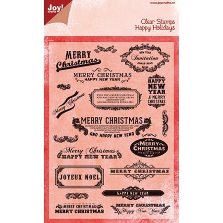 Joy!Crafts und JM Creation Joy Crafts, Transparent stempel, engelske tekst til jul